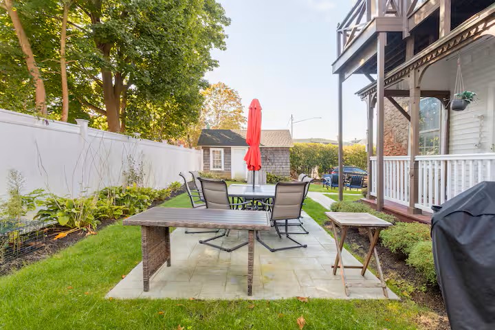 Rear deck and yard
